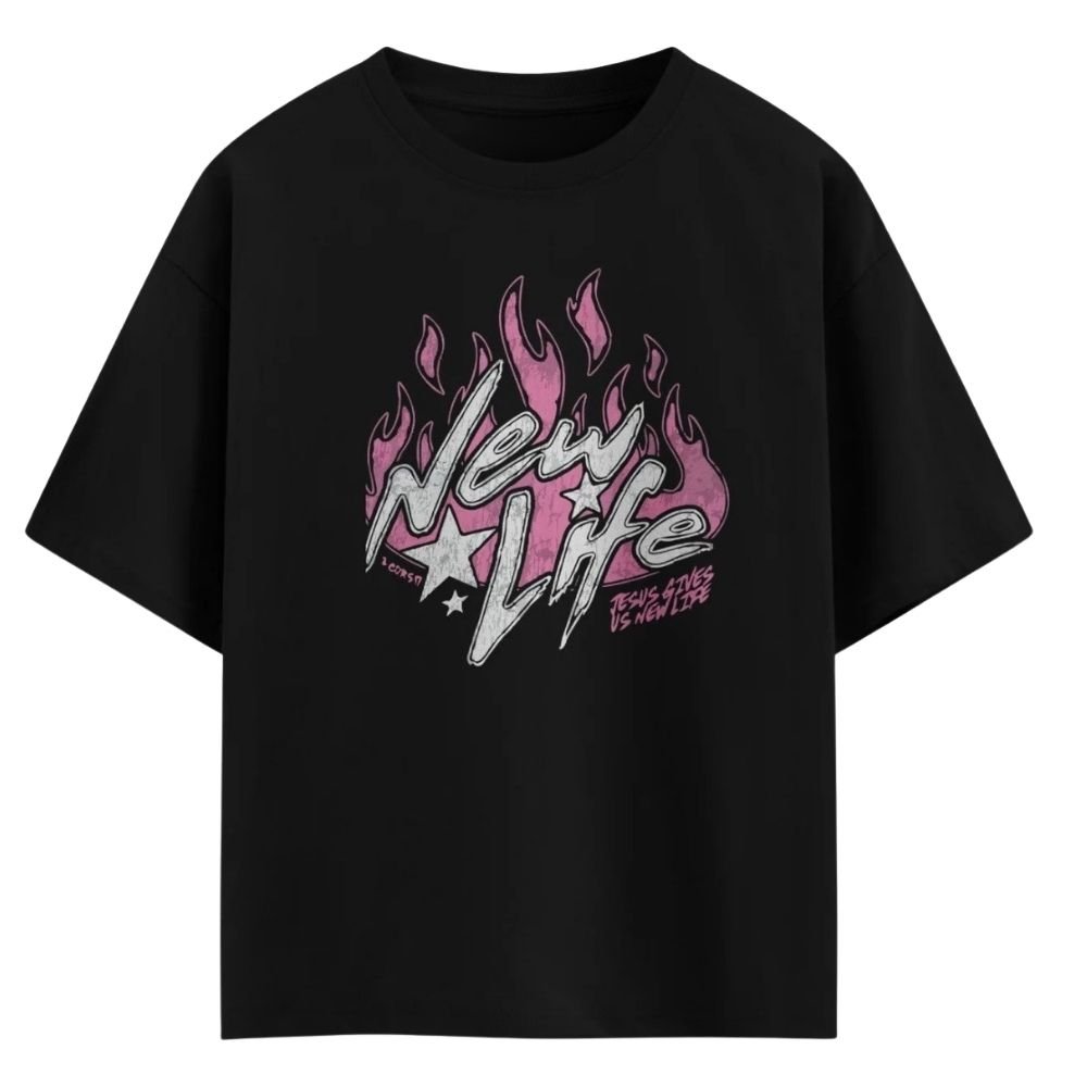 New Life Flame Oversized Tee