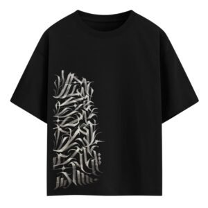 Midnight Calligraphy Oversized Tee