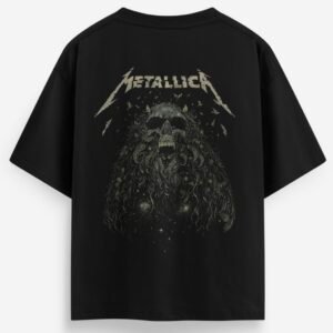 Metallic Skull Oversized Tee