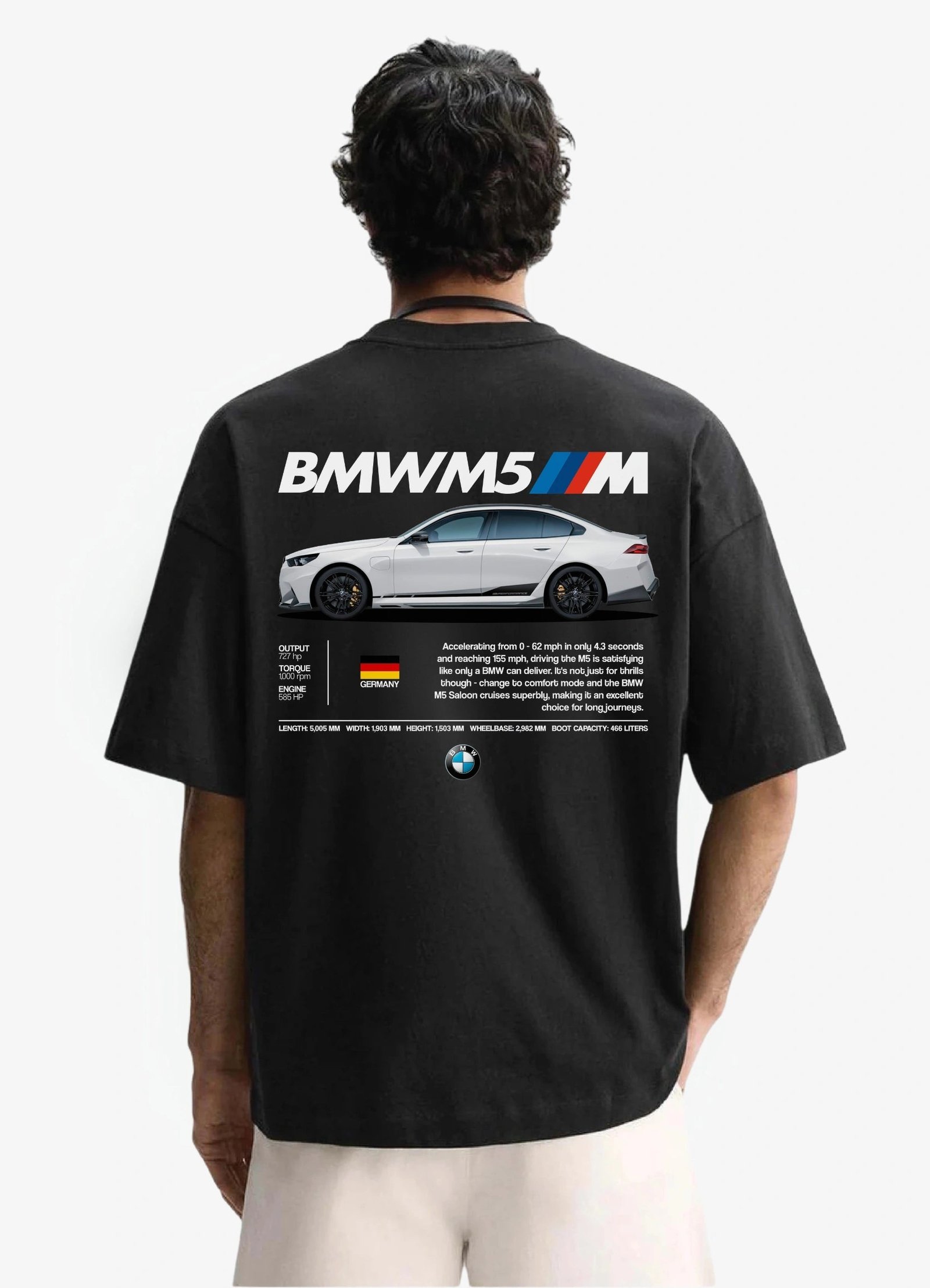 BMW M5 "Alpine Executive" Oversized Tee - Image 3