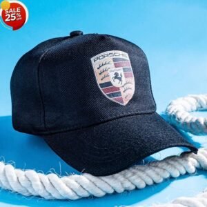 Porsche Sticker Black P-Cap