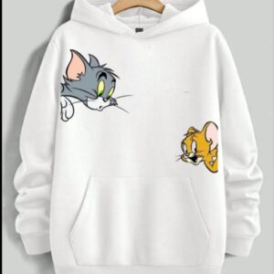 Tom and Jerry Fleece Hoodie – Cartoon Character Graphic Sweatshirt
