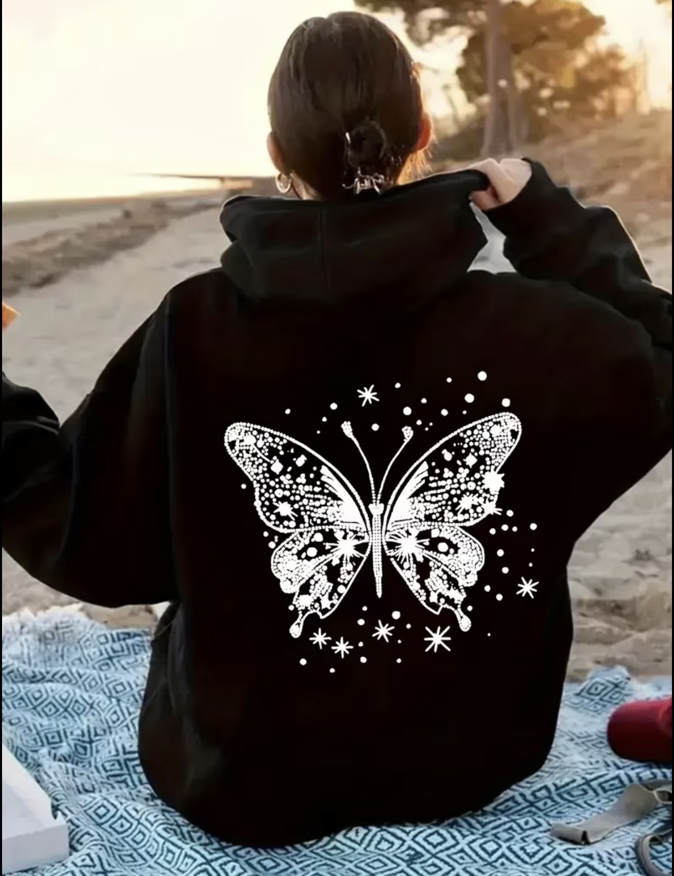 Y2K Butterfly Zipper Hoodie in Pakistan | Fashion Vault - Image 5